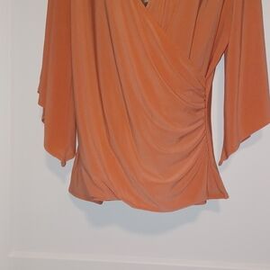 Source Unknown Terracotta Drape Blouse